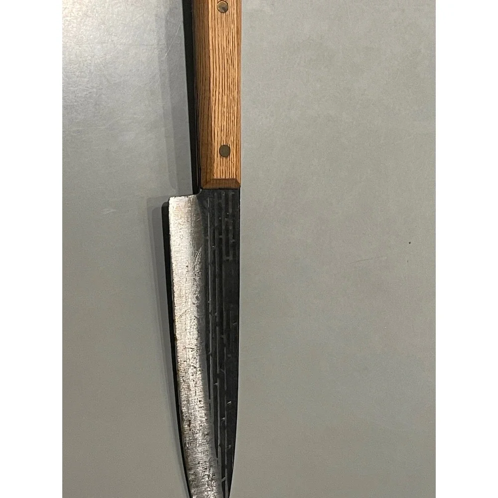 Forgecraft Hi-Carbon Steel 8 Inch Blade Utility Knife Wood Handle Vintage
